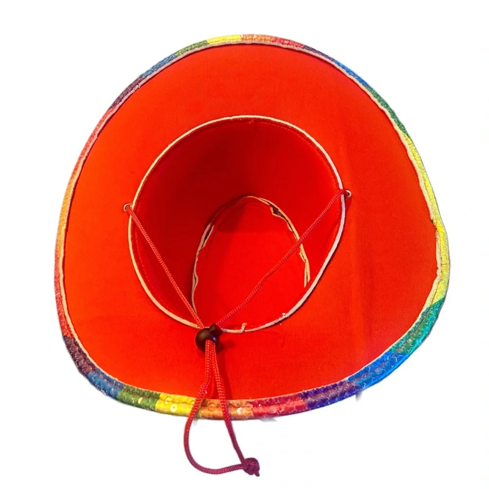 Colorful PRIDE Striped Cowboy Hat for Parties